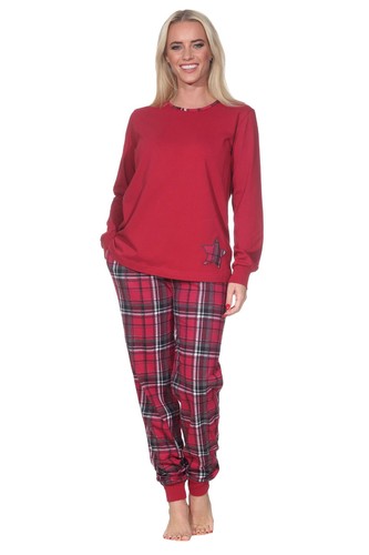 Damen pyjama rundhals uni - damen,