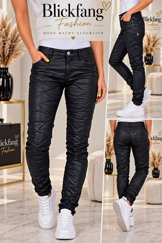 Damen karostar kunstleder hose - damen,