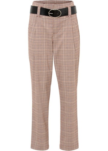 Karo bundfaltenhose mit - bundfaltenhose,