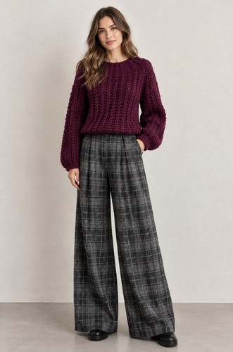 Damen stoffhose palazzohose - damen,