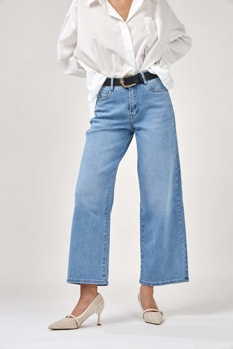 Damen wide leg hose - damen, baumwolle