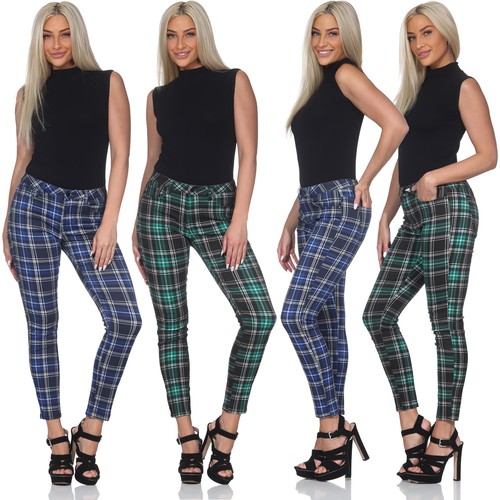 Damen karohose skinny - karohose,